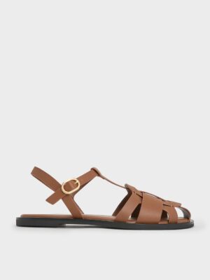 Charles & Keith - Easley T-Bar Caged Sandals