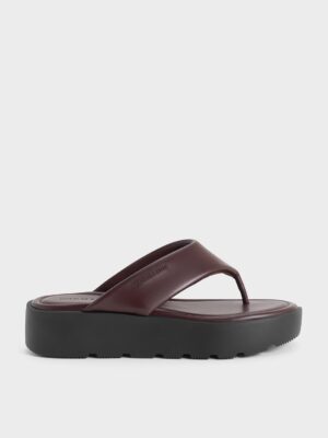 Charles & Keith - V-Strap Flatform Thong Sandals