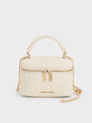 Charles & Keith - Arwen Quilted Top Handle Vanity Bag
