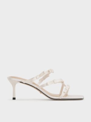 Charles & Keith - Jessy Recycled Polyester Bow Heeled Sandals