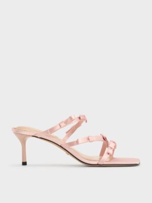 Charles & Keith - Jessy Recycled Polyester Bow Heeled Sandals