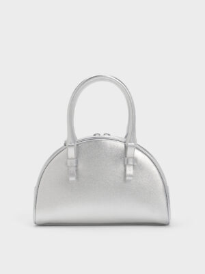 Charles & Keith - Leather Half-Moon Bowling Bag