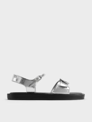 Charles & Keith - Metallic Buckled Slingback Sandals