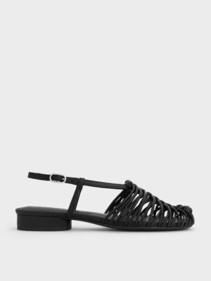 Charles & Keith - Linnea Woven Slingback Caged Sandals
