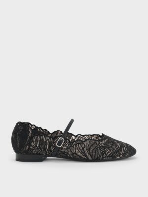 Charles & Keith - Meja Floral Mary Jane Flats