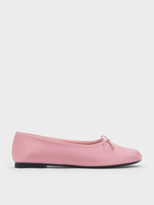 Charles & Keith - Satin Bow Ballet Flats