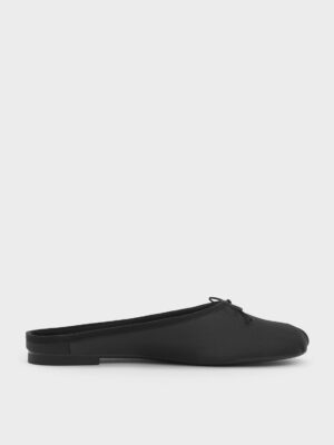 Charles & Keith - Satin Bow Flat Mules