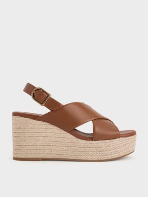 Charles & Keith - Crossover Espadrille Wedges