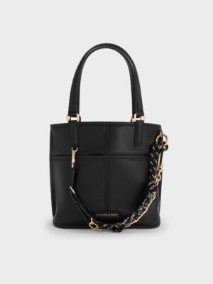 Charles & Keith - Addison Knotted-Rope Reversible Tote Bag