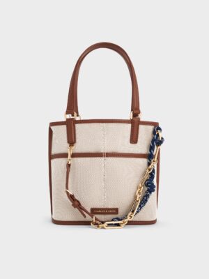 Charles & Keith - Addison Canvas Knotted-Rope Reversible Tote Bag