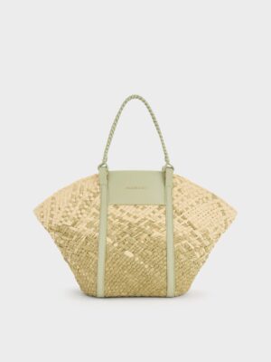 Charles & Keith - Shalia Raffia Basket Bag