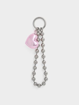 Charles & Keith - Metallic Heart Beaded Charm