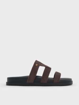 Charles & Keith - Petina Suede Flatform Sandals