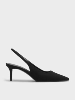 Charles & Keith - Kaia Faux Suede Pointed-Toe Slingback Pumps