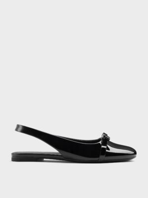 Charles & Keith - Dorian Patent Bow Slingback Flats