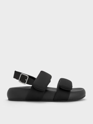 Charles & Keith - Recycled Polyester Double-Strap Slingback Sandals