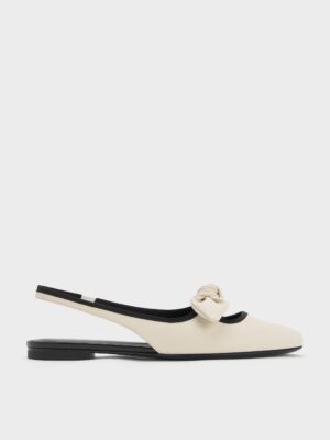 Charles & Keith - Knot-Bow Slingback Flats