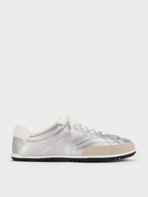 Charles & Keith - Metallic Low-Top Sneakers