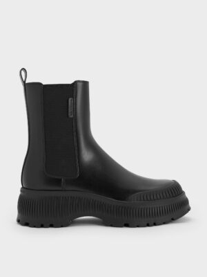 Charles & Keith - Darra Ridged-Sole Chelsea Boots