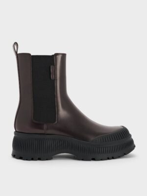 Charles & Keith - Darra Ridged-Sole Chelsea Boots