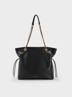 Charles & Keith - Arya Braided-Strap Double-Handle Tote Bag
