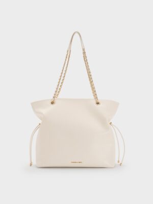 Charles & Keith - Arya Braided-Strap Double-Handle Tote Bag