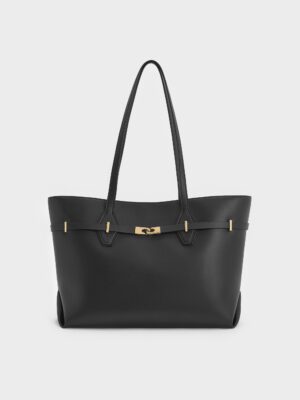 Charles & Keith - Arlet Double-Handle Belted Tote bag