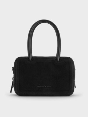 Charles & Keith - Perline Boxy Top Handle Bag With Floral Appliques