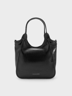 Charles & Keith - Mini Sianna Crinkle-Effect Slouchy Tote Bag