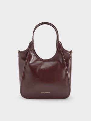 Charles & Keith - Mini Sianna Crinkle-Effect Slouchy Tote Bag