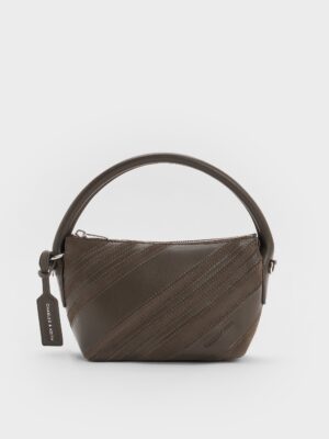 Charles & Keith - Zeya Recycled Suede Top Handle Bag