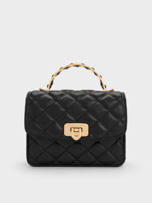 Charles & Keith - Cressida Quilted Top Handle Bag