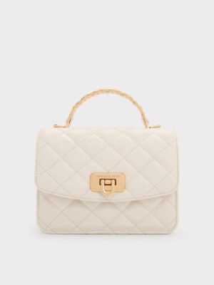 Charles & Keith - Cressida Quilted Top Handle Bag