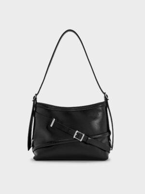 Charles & Keith - Bryna Buckled-Strap Crossbody Bag