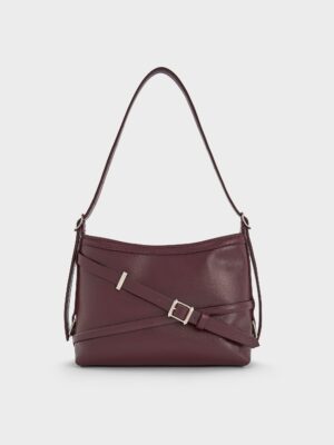 Charles & Keith - Bryna Buckled-Strap Crossbody Bag