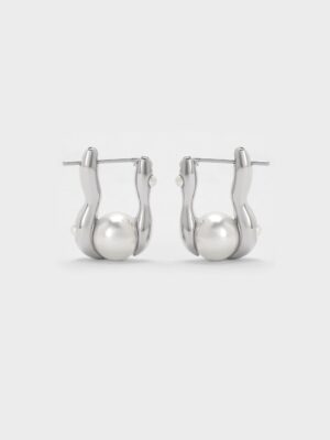 Charles & Keith - Corrine Pearl Sculptural Drop Earrings