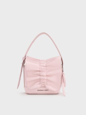 Charles & Keith - Kadee Ruched Bow-Charm Mini Bag