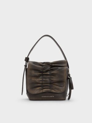 Charles & Keith - Kadee Ruched Bow-Charm Mini Bag