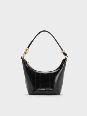 Charles & Keith - Micro Augustine Eel-Effect Chain-Handle Bag