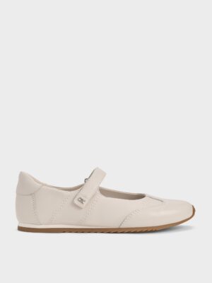Charles & Keith - Jace Leather Mary Jane Sneakers