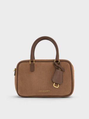 Charles & Keith - Mini Sianna Corduroy Bowling Bag