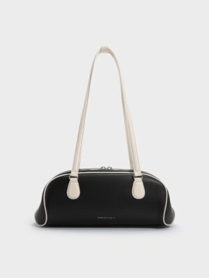 Charles & Keith - Nelly Two-Tone Elongated Shoulder Bag