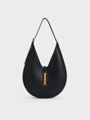 Charles & Keith - Cesia Metallic-Accent Hobo Bag