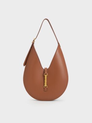 Charles & Keith - Cesia Metallic-Accent Hobo Bag