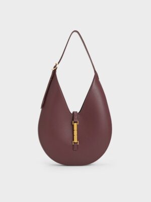 Charles & Keith - Cesia Metallic-Accent Hobo Bag