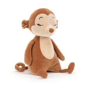 Jellycat SLEEP6M Sleepee Monkey Squishy Brown Cuddly Plush Soft Toy+