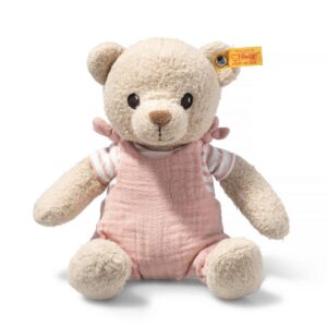 Steiff 242663 GOTS Nele Bear Pink Organic Cotton Dressed Teddy