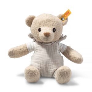 Steiff 242755 GOTS Noah Bear Natural Organic Cotton Dressed Teddy