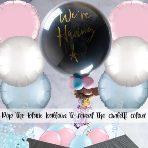 'Poppable' Blue Confetti Gender Reveal Balloon Package