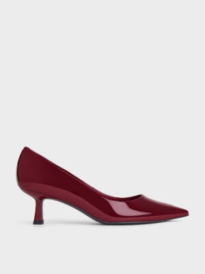 Charles & Keith - Emmy Patent Pointed Kitten Heel Pumps